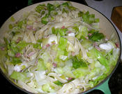 pasta with cabbage and mozarella