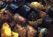 sausage and black pudding with potatoes